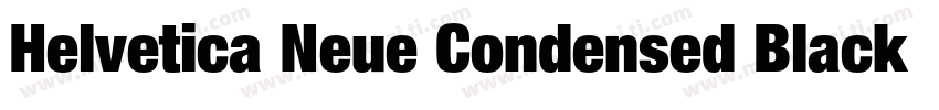 Helvetica Neue Condensed BlackCond字体转换